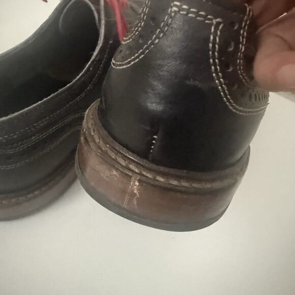 Allen Edmonds Mens Neumok Blue Gray Wingtip Oxfords Dress Work Shoes US 10.5B - Picture 8 of 8